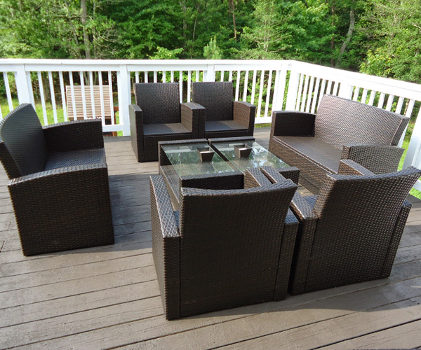 Furniture on a deck